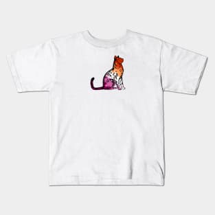 lesbian pride kitty Kids T-Shirt